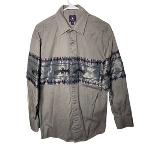 Panhandle Slim western bison bulls pearl‎ snap shirt
sz M